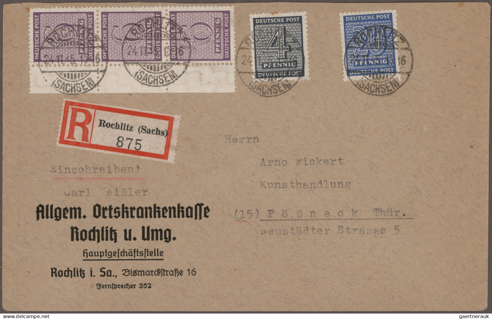 Deutschland ab 1945 - Gebühr Bezahlt: 1945, substanzstarke Spezialkollektion 'De