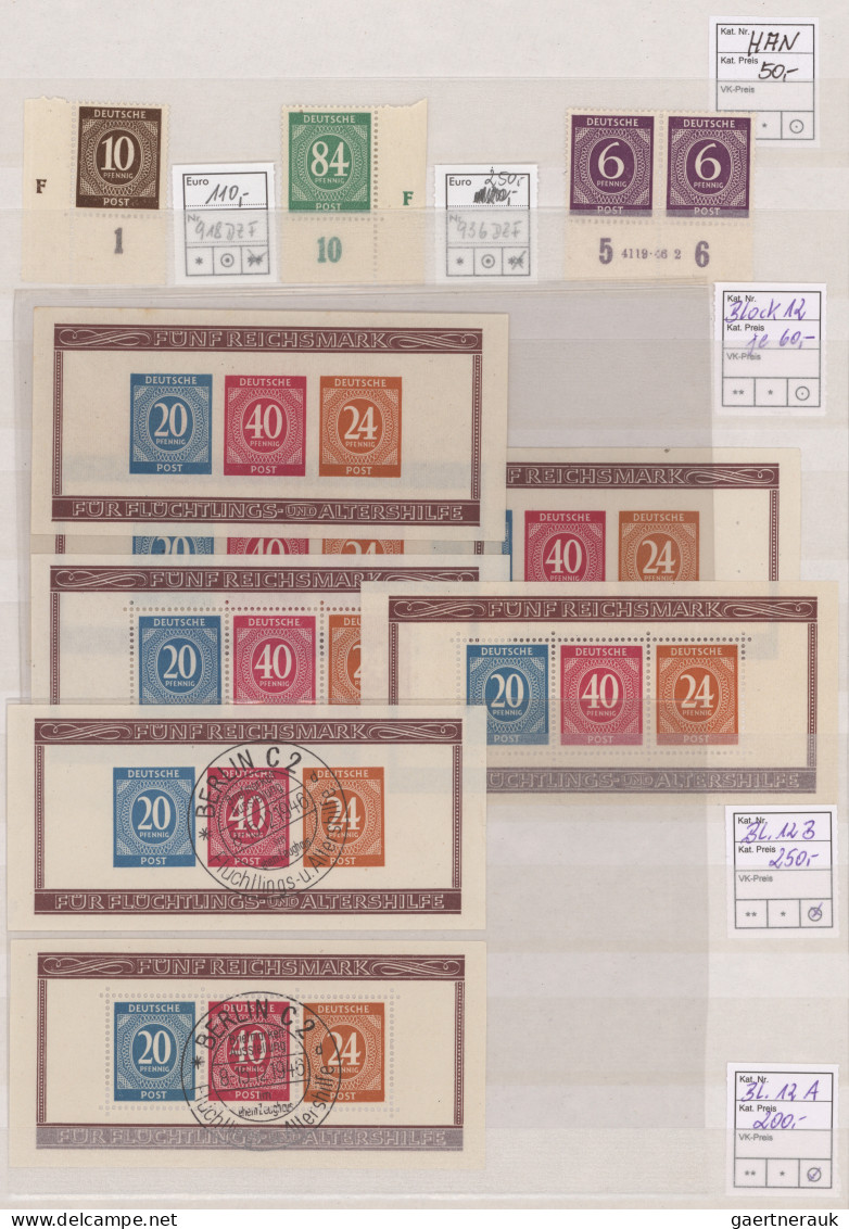 Deutschland Ab 1945 - Gebühr Bezahlt: 1945/1949, Drei Dicke Steckalben Mit Viel - Otros & Sin Clasificación