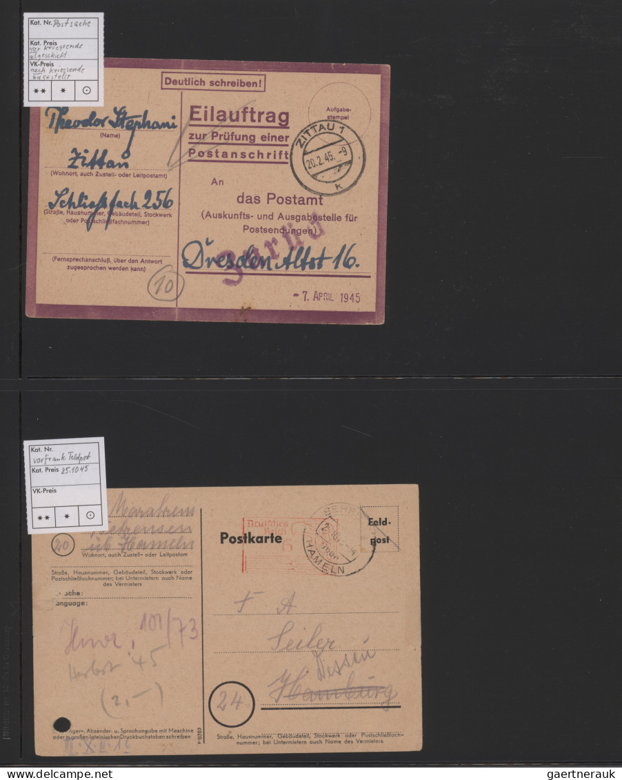 Alliierte Besetzung - Gebühr Bezahlt: 1945/1949, Sammlung Von Ca. 240 Bedarfsbel - Sonstige & Ohne Zuordnung