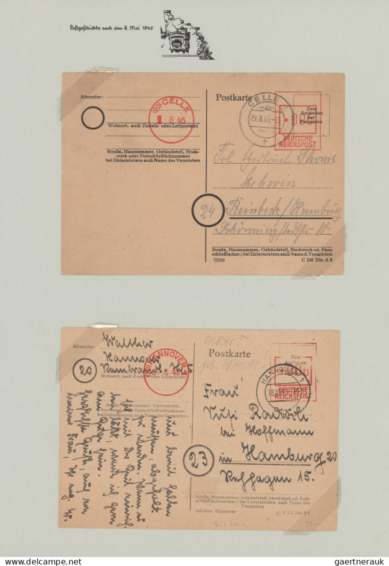 Alliierte Besetzung - Ganzsachen Behelfsausgaben: 1945/1951, All.Besetzung+Bizon - Other & Unclassified