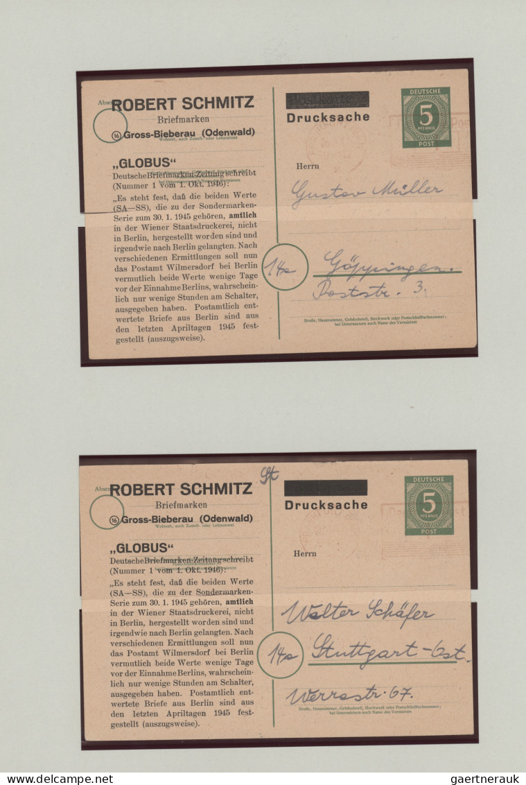 Alliierte Besetzung - Ganzsachen Behelfsausgaben: 1945/1951, All.Besetzung+Bizon - Autres & Non Classés