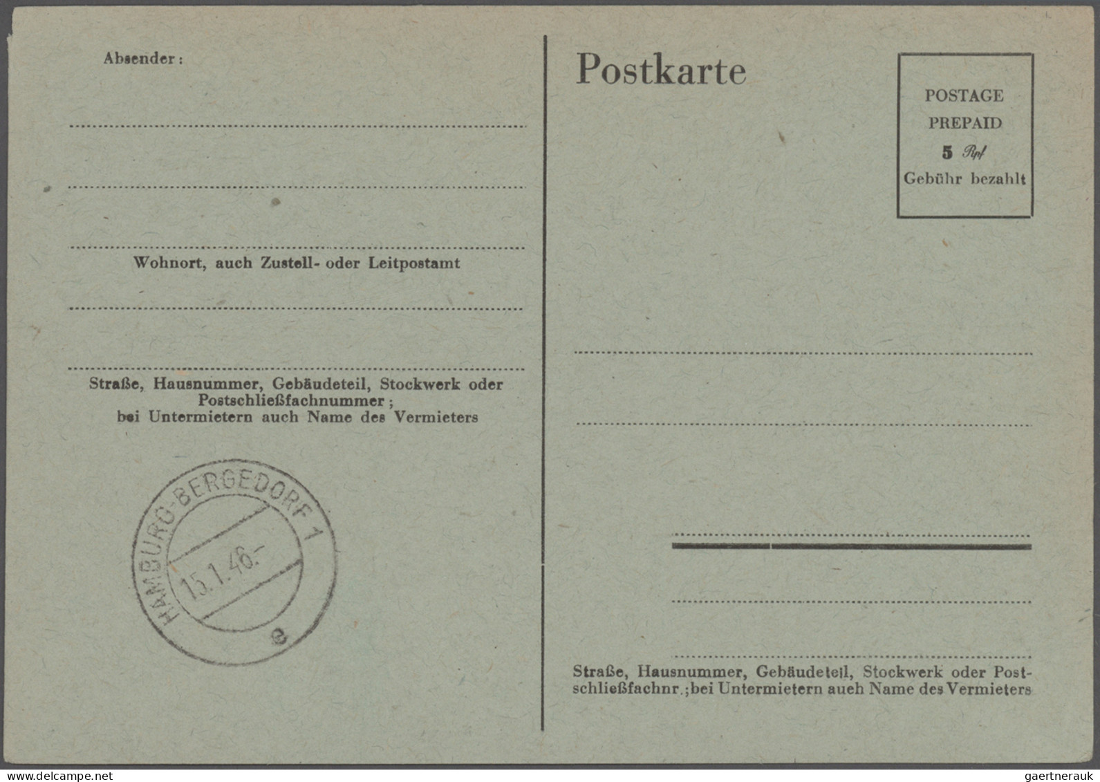 Alliierte Besetzung - Behelfsausgaben: Britische Zone: 1945/1946, vielseitige Sa