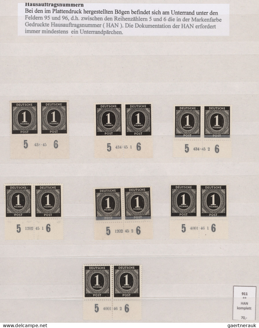 Alliierte Besetzung - Gemeinschaftsausgaben: 1945/1947, Hausauftragsnummern Der - Sonstige & Ohne Zuordnung