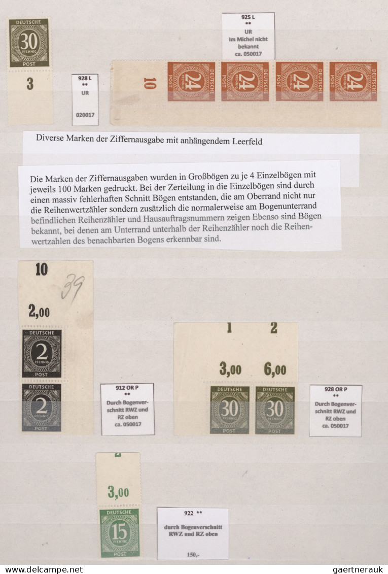 Alliierte Besetzung - Gemeinschaftsausgaben: 1946, Ziffern-Serie, Postfrische Sp - Andere & Zonder Classificatie