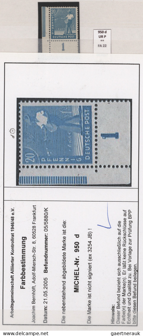 Alliierte Besetzung - Gemeinschaftsausgaben: 1946/1948, Arbeiter-Serie, postfris