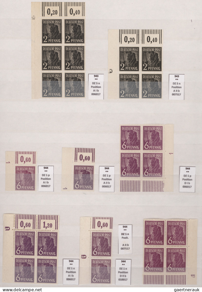 Alliierte Besetzung - Gemeinschaftsausgaben: 1946/1948, Druckerzeichen/Plattennu