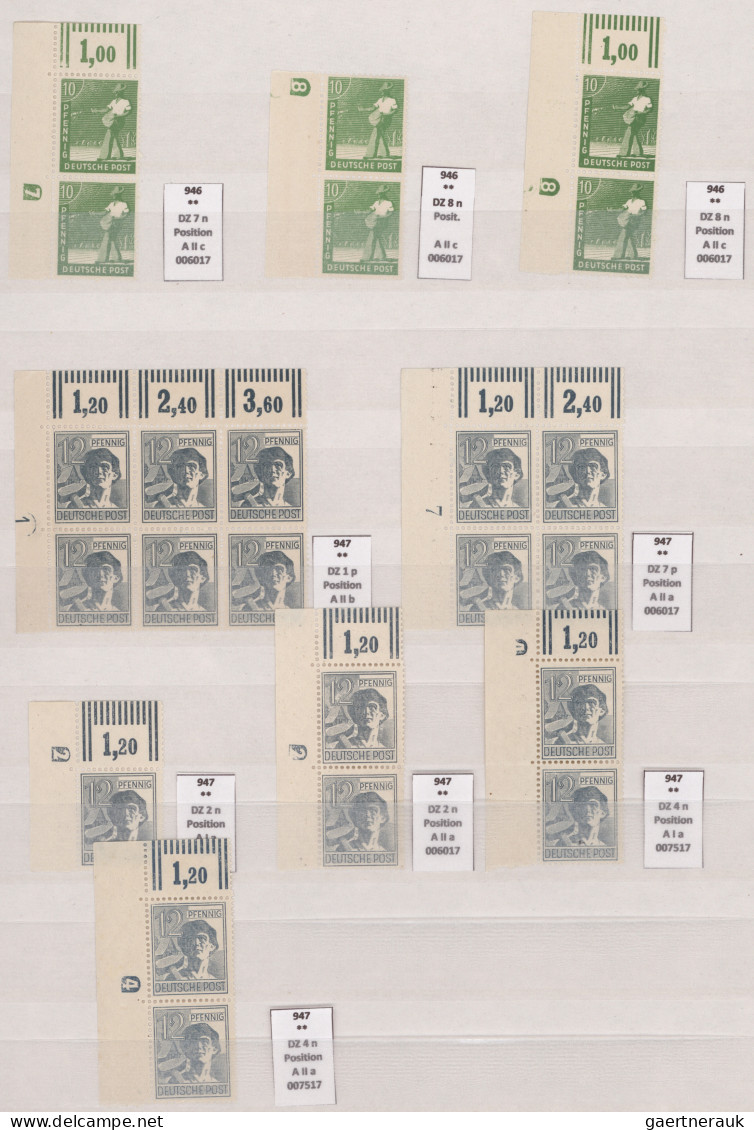 Alliierte Besetzung - Gemeinschaftsausgaben: 1946/1948, Druckerzeichen/Plattennu