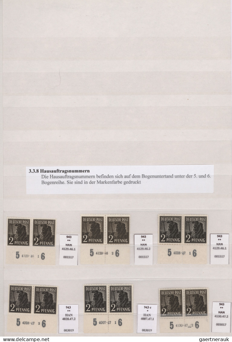 Alliierte Besetzung - Gemeinschaftsausgaben: 1946/1948, Hausauftragsnummern der