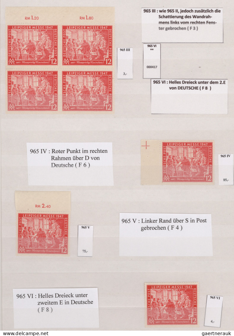 Alliierte Besetzung - Gemeinschaftsausgaben: 1947/1948, Leipziger Messe, Meist P - Autres & Non Classés