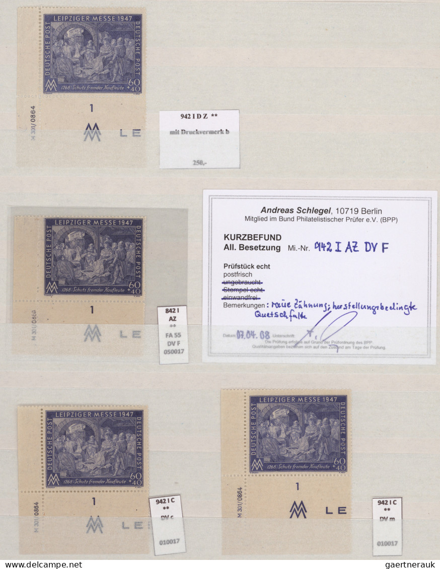Alliierte Besetzung - Gemeinschaftsausgaben: 1947/1948, Leipziger Messe, postfri