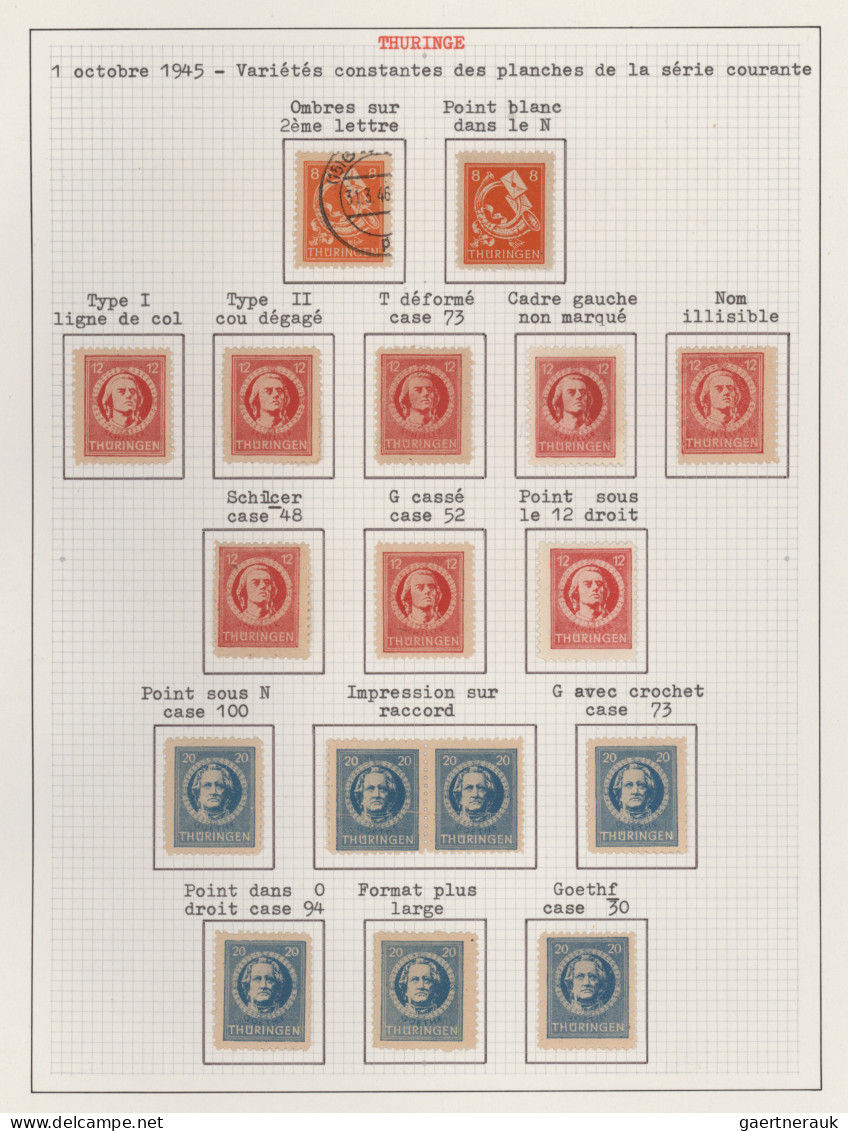 Sowjetische Zone: 1945/1946, Kleine Sammlung Von West-Sachsen, Provinz Sachsen U - Autres & Non Classés