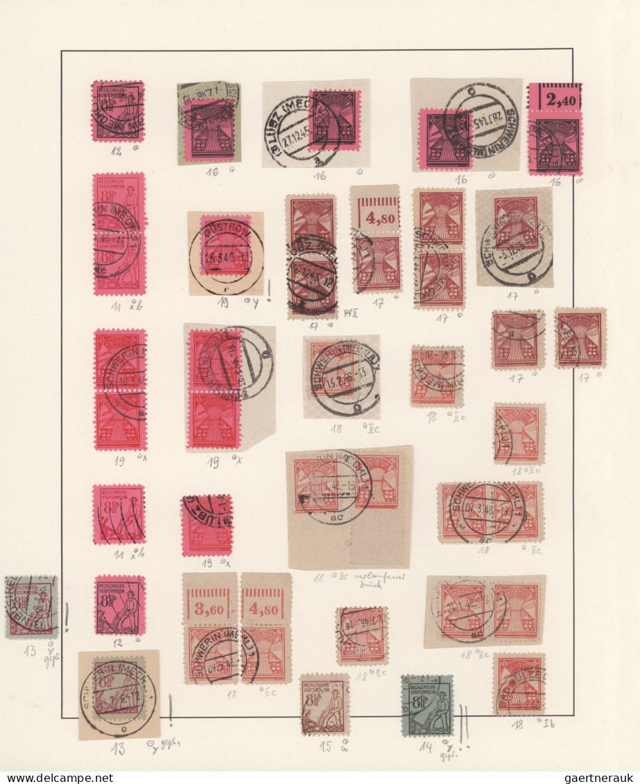 Sowjetische Zone: 1945/1948, Interessante Und Spezialisierte Sammlung Im Lindner - Sonstige & Ohne Zuordnung