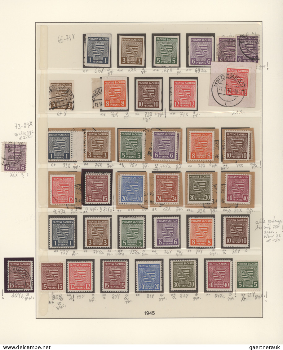 Sowjetische Zone: 1945/1948, interessante und spezialisierte Sammlung im Lindner