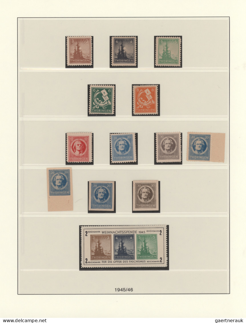 Sowjetische Zone: 1945/1949, Schöne Postfrische Sammlung Im Lindner-Vordruckalbu - Autres & Non Classés