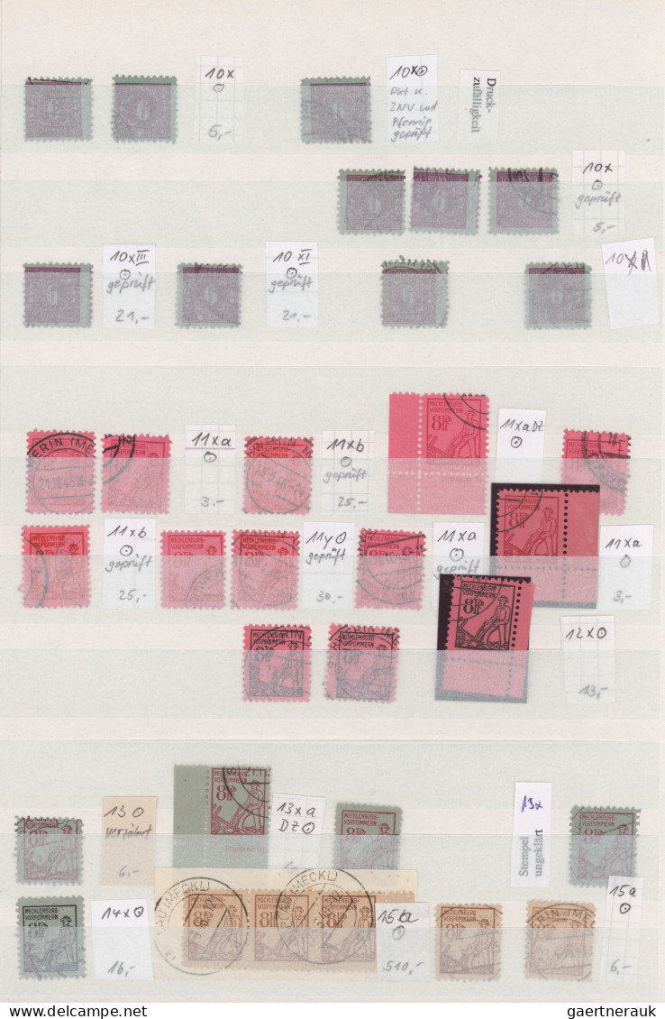 Sowjetische Zone: 1945/1949, Umfangreicher Gestempelter Sammlungsbestand Im Dick - Other & Unclassified