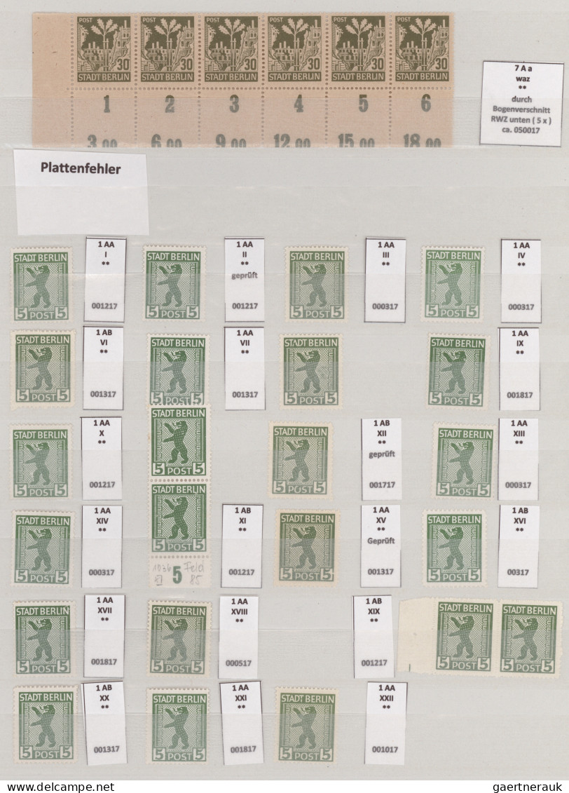 Sowjetische Zone - Berlin Und Brandenburg: 1945, Berliner Bär/Eiche, Postfrische - Other & Unclassified