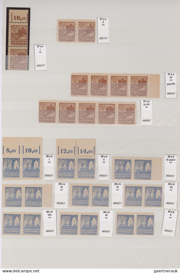 Sowjetische Zone - Mecklenburg-Vorpommern: 1946, Abschiedsserie, fast nur postfr