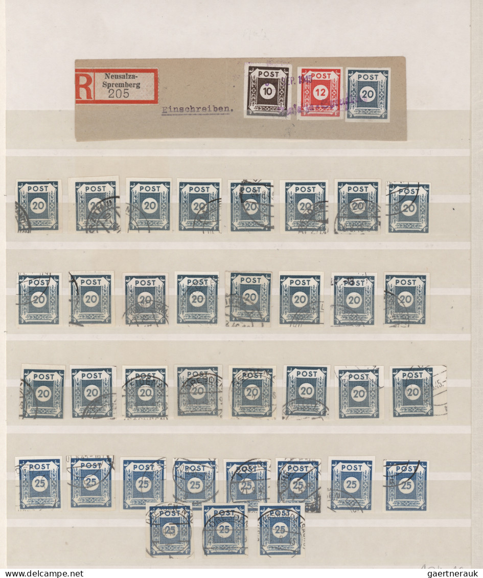 Sowjetische Zone - Ost-Sachsen: 1945/1946, Umfangreicher Gestempelter Bestand Mi - Other & Unclassified