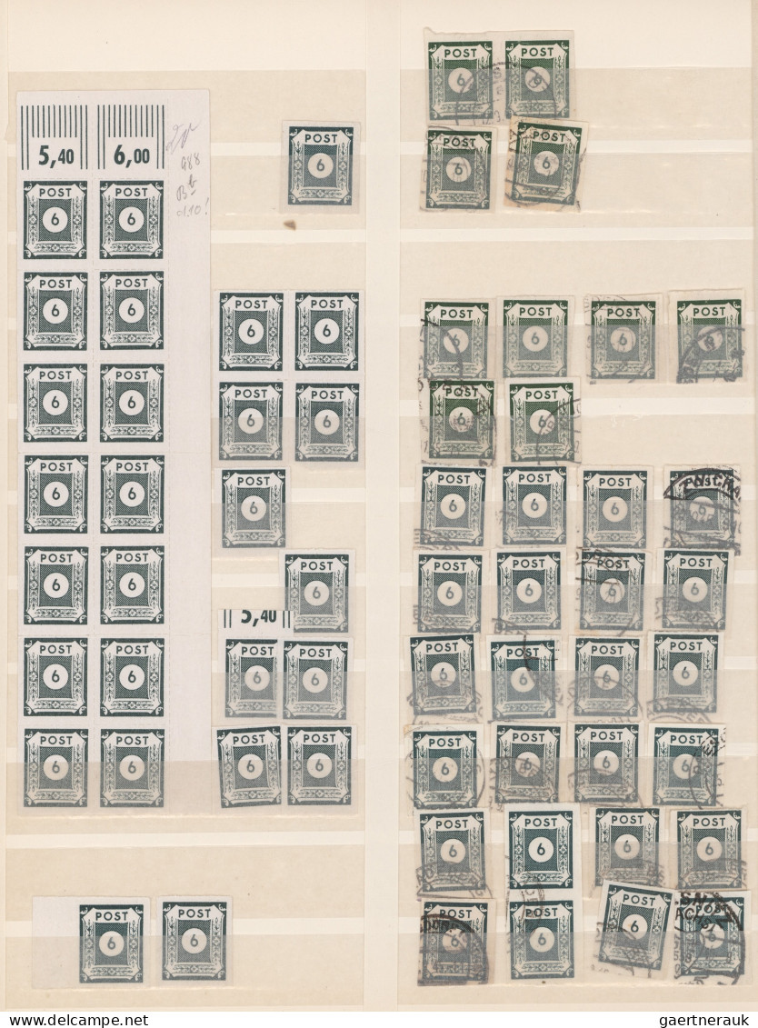 Sowjetische Zone - Ost-Sachsen: 1945/1946, Ziffernserie, Reichhaltiger, Fast Nur - Other & Unclassified