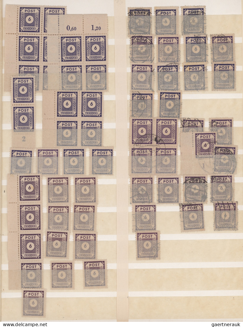 Sowjetische Zone - Ost-Sachsen: 1945/1946, Ziffernserie, reichhaltiger, fast nur