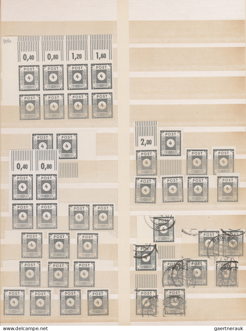 Sowjetische Zone - Ost-Sachsen: 1945/1946, Ziffernserie, reichhaltiger, fast nur