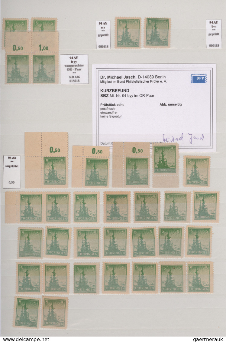 Sowjetische Zone - Thüringen: 1945/1946, Freimarken, Postfrische Sammlung Von Ca - Andere & Zonder Classificatie