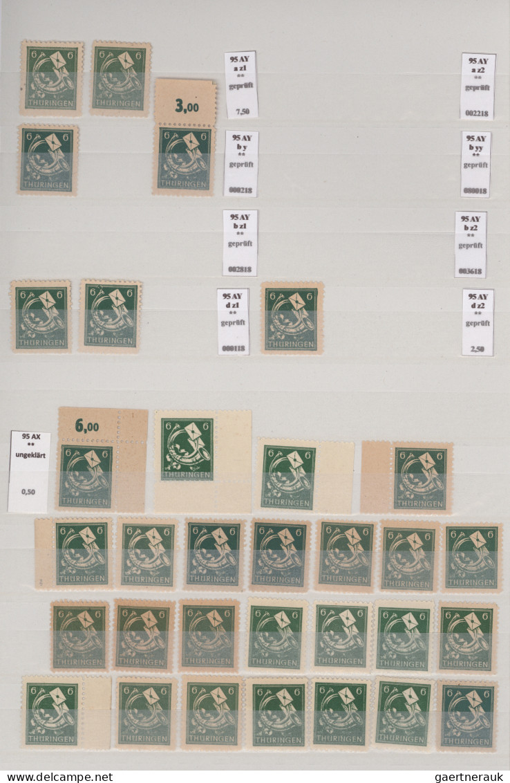 Sowjetische Zone - Thüringen: 1945/1946, Freimarken, Postfrische Sammlung Von Ca - Andere & Zonder Classificatie