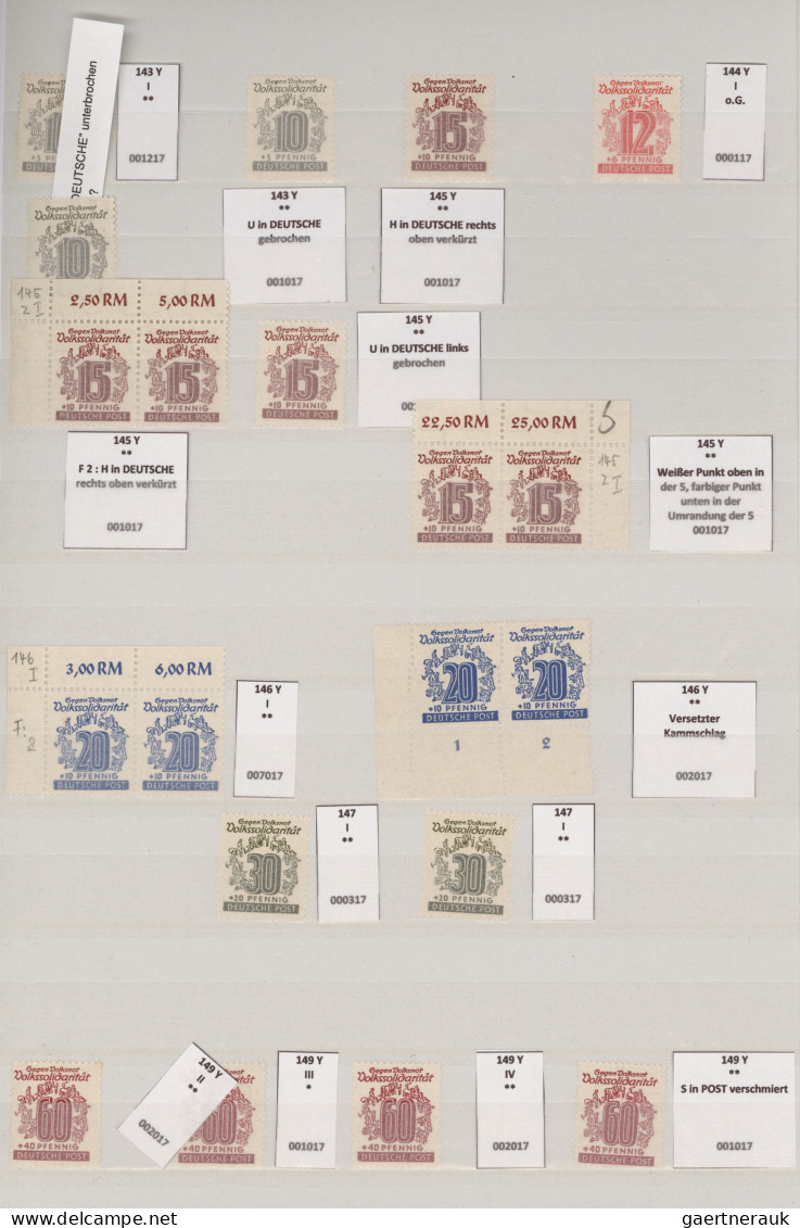 Sowjetische Zone - West-Sachsen: 1945/1946, fast nur postfrische Sammlung von ca