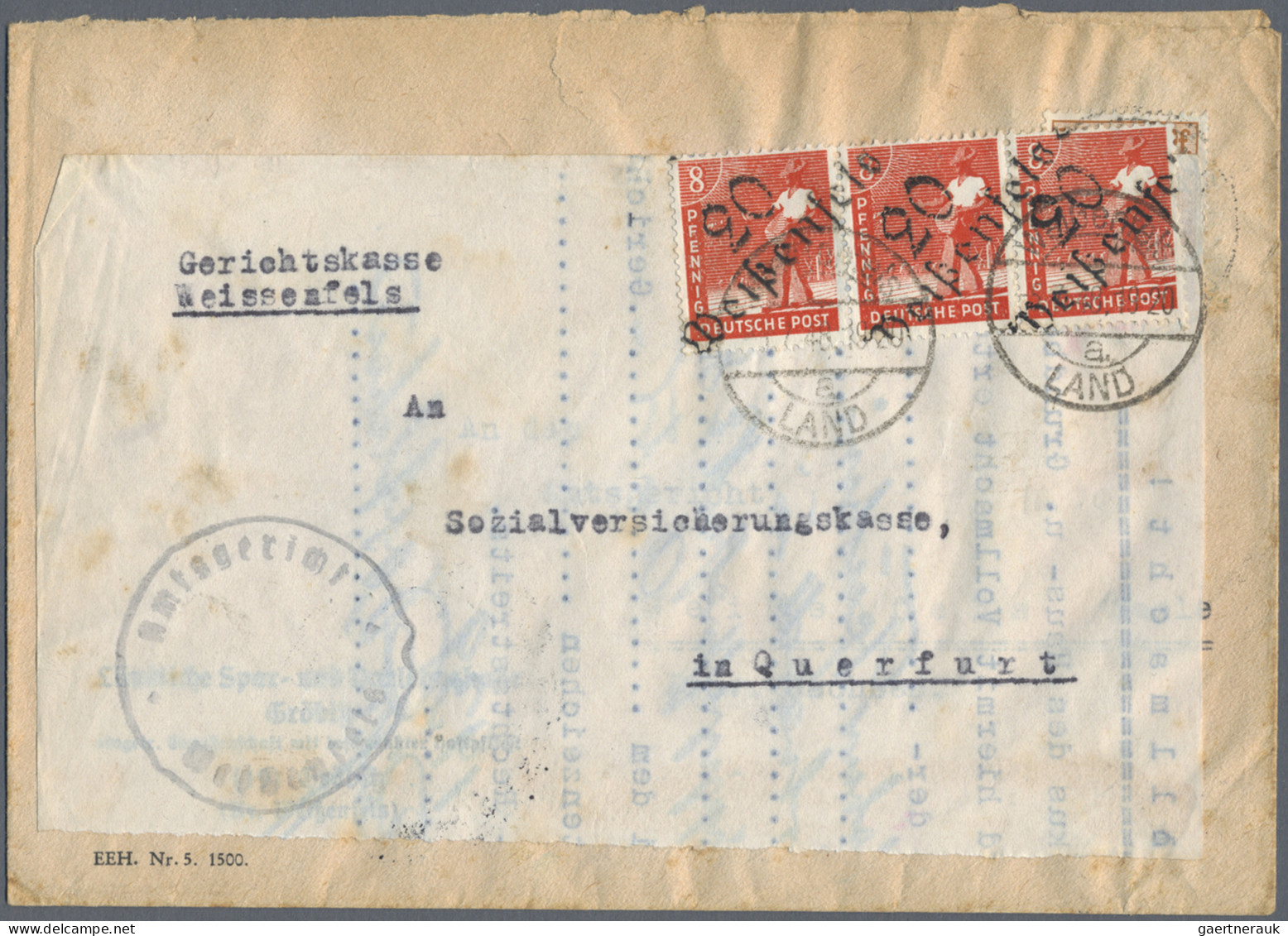 Sowjetische Zone - Bezirkshandstempel - IV - Bez. 20 (Halle): 1948, Halle Und Au - Autres & Non Classés