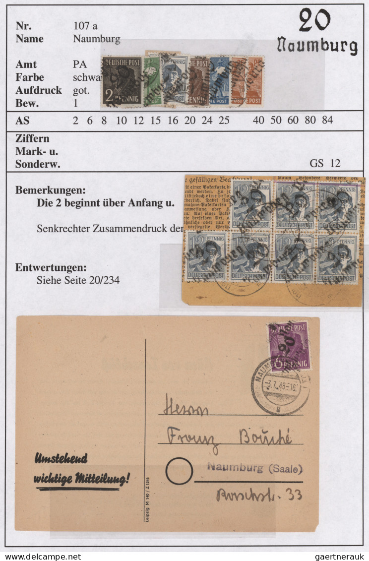 Sowjetische Zone - Bezirkshandstempel - IV - Bez. 20 (Halle): 1948, Sehr Umfangr - Sonstige & Ohne Zuordnung