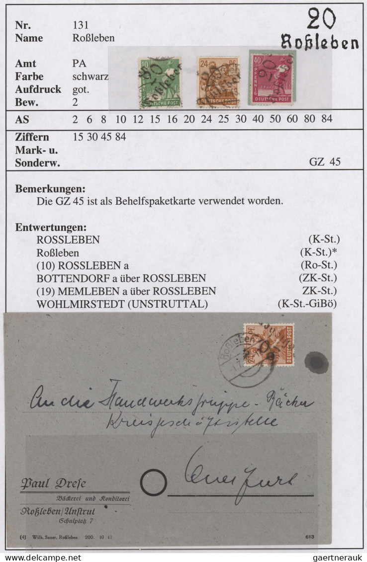 Sowjetische Zone - Bezirkshandstempel - IV - Bez. 20 (Halle): 1948, Sehr umfangr