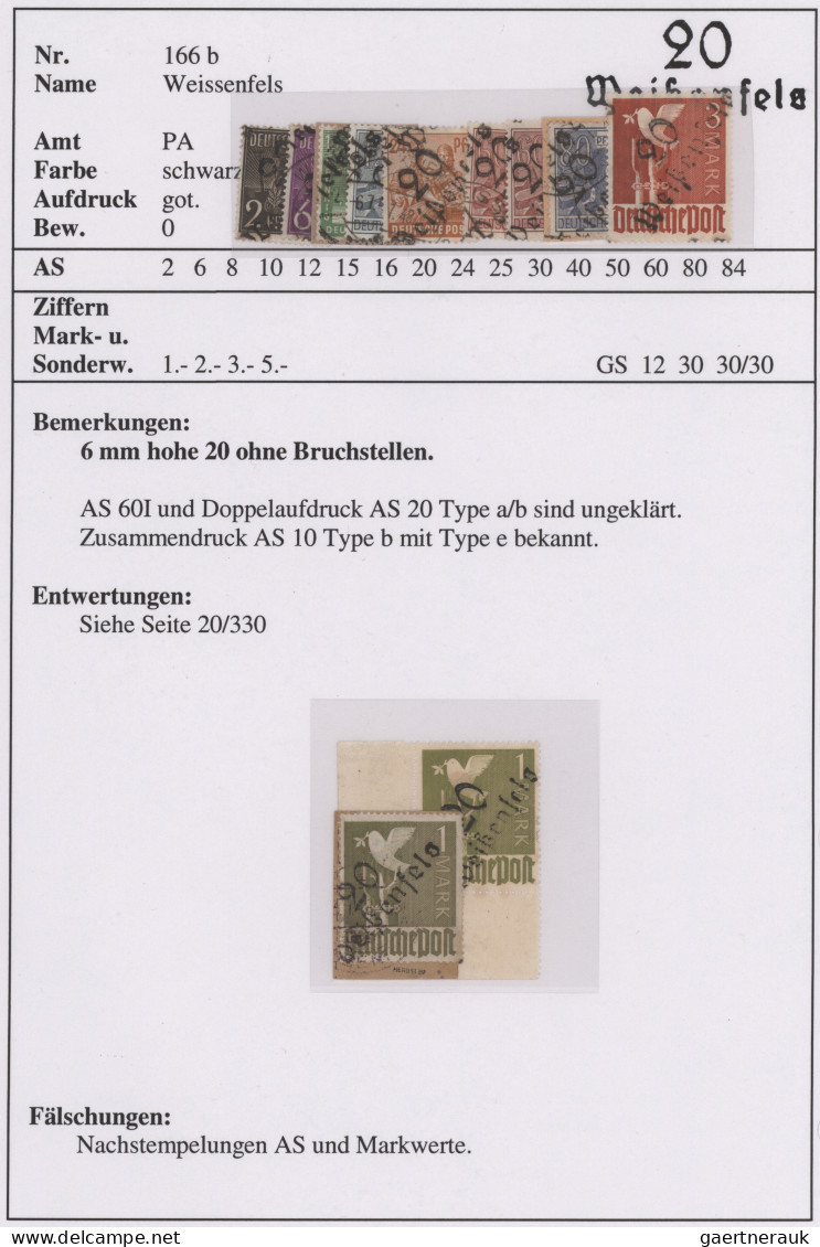 Sowjetische Zone - Bezirkshandstempel - IV - Bez. 20 (Halle): 1948, Sehr umfangr