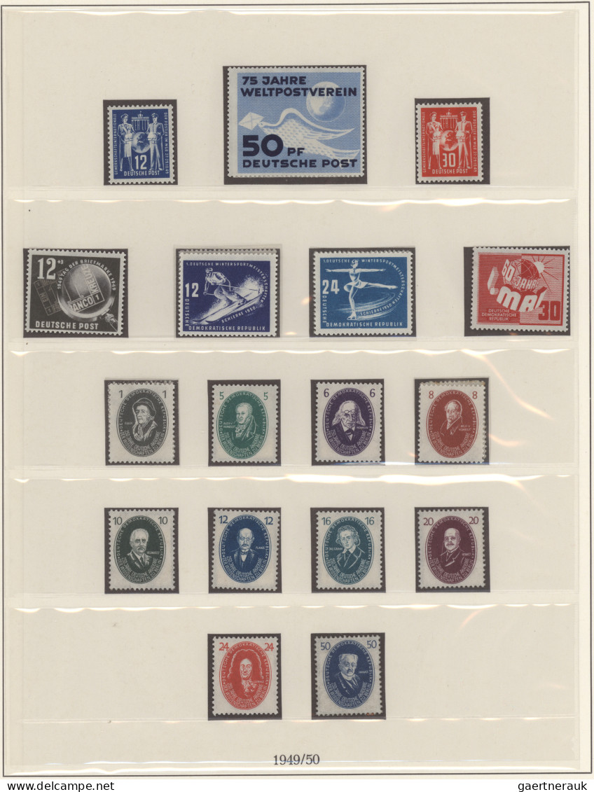 DDR: 1949 - 1990, Umfangreiche Postfrische Sammlung Aus Nachlass In Lindner Falz - Collections