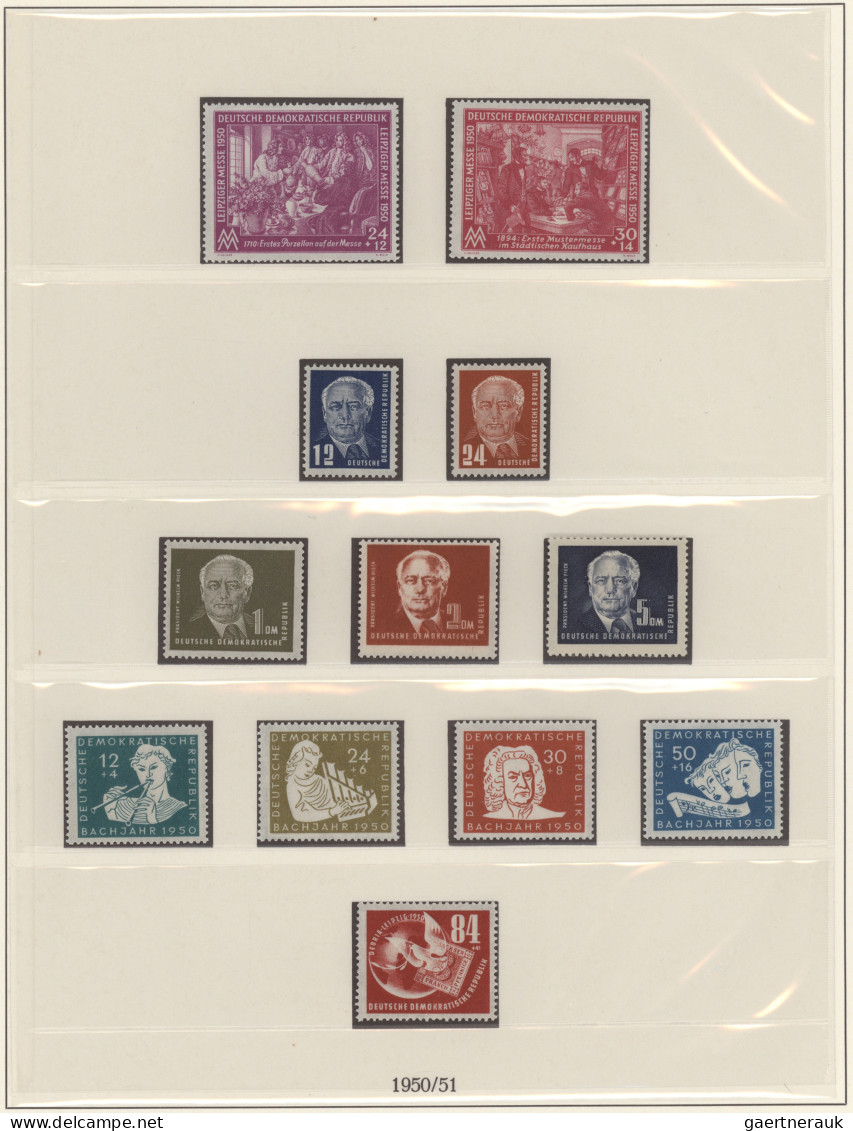 DDR: 1949 - 1990, Umfangreiche Postfrische Sammlung Aus Nachlass In Lindner Falz - Collections