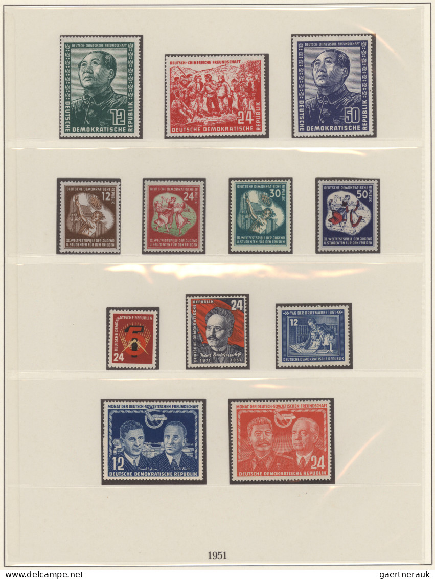 DDR: 1949 - 1990, Umfangreiche Postfrische Sammlung Aus Nachlass In Lindner Falz - Collections