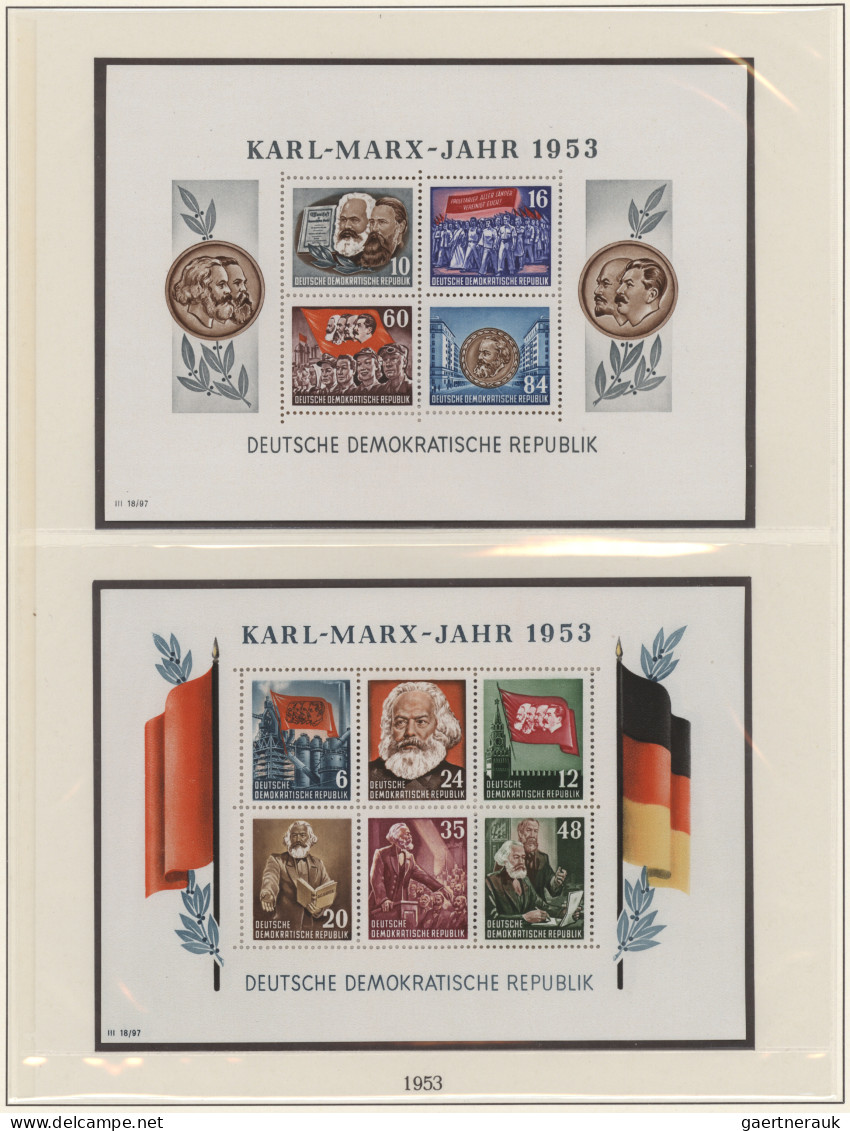 DDR: 1949 - 1990, Umfangreiche postfrische Sammlung aus Nachlass in Lindner Falz