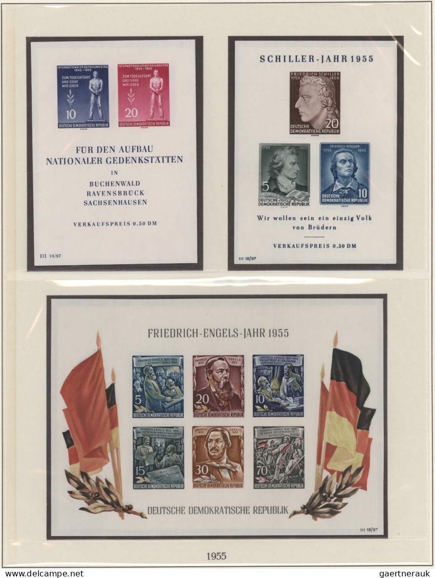 DDR: 1949 - 1990, Umfangreiche postfrische Sammlung aus Nachlass in Lindner Falz