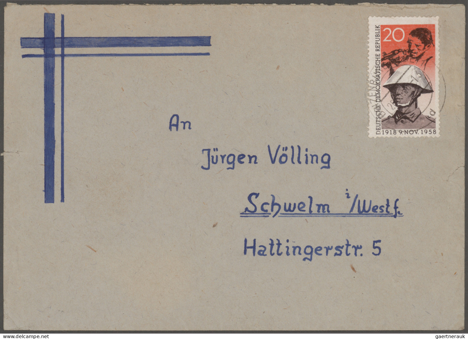 DDR: 1949/1958, Partie Von 17 Einzel- Und Mehrfachfrankaturen, Fast Alle Portoge - Colecciones