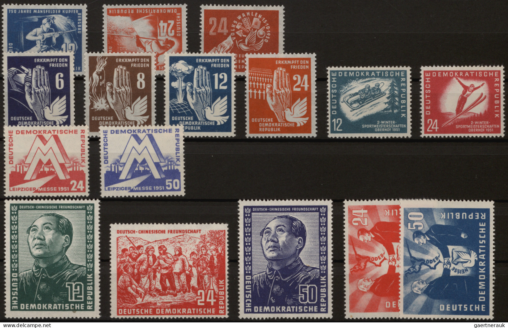 DDR: 1949/1960, Umfangreicher Postfrischer/ungebrauchter Und Gestempelter Bestan - Collections