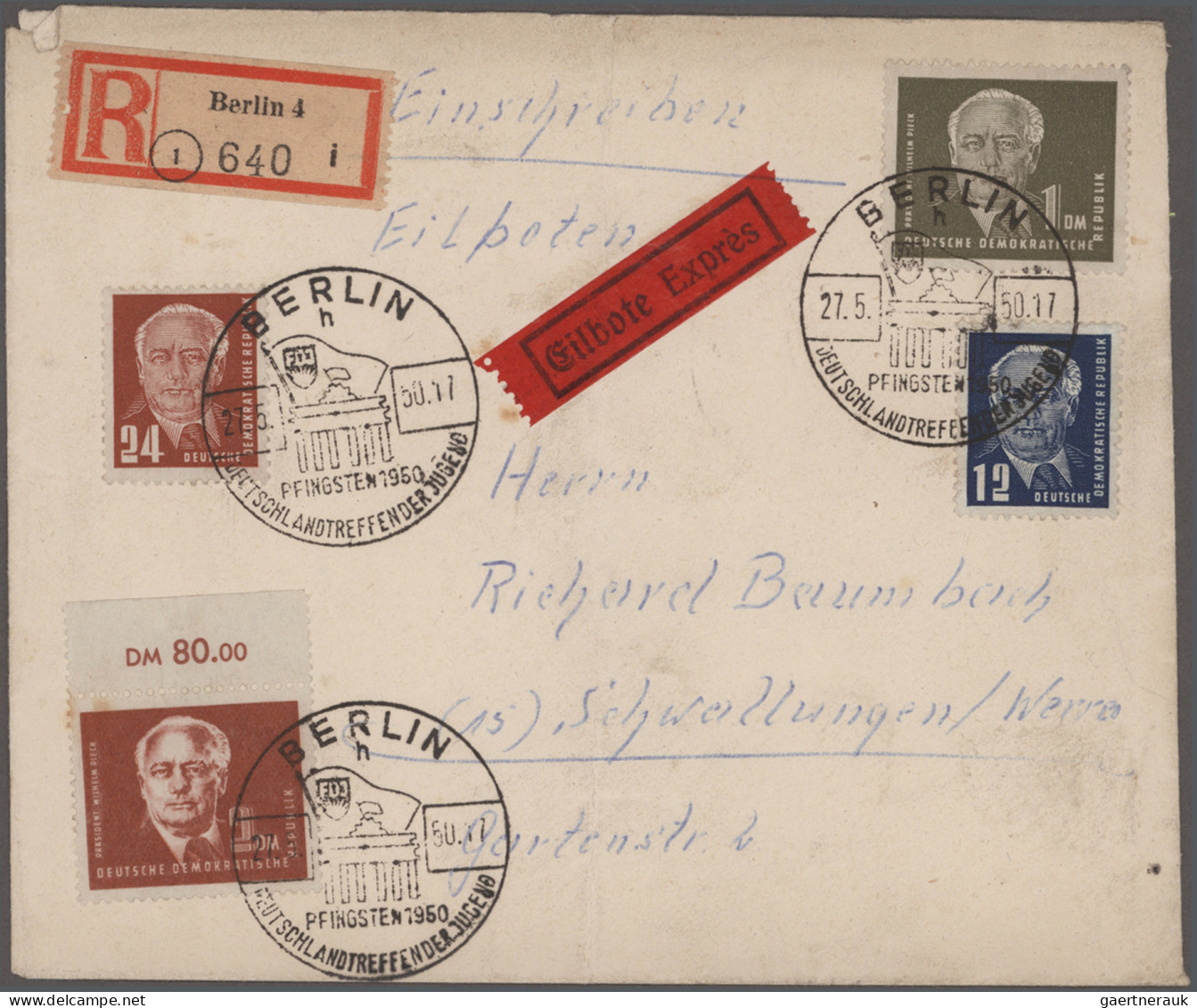 DDR: 1949/1964, Partie Von Ca. 200 Briefen Und Karten Mit Etlichen Interessanten - Collections