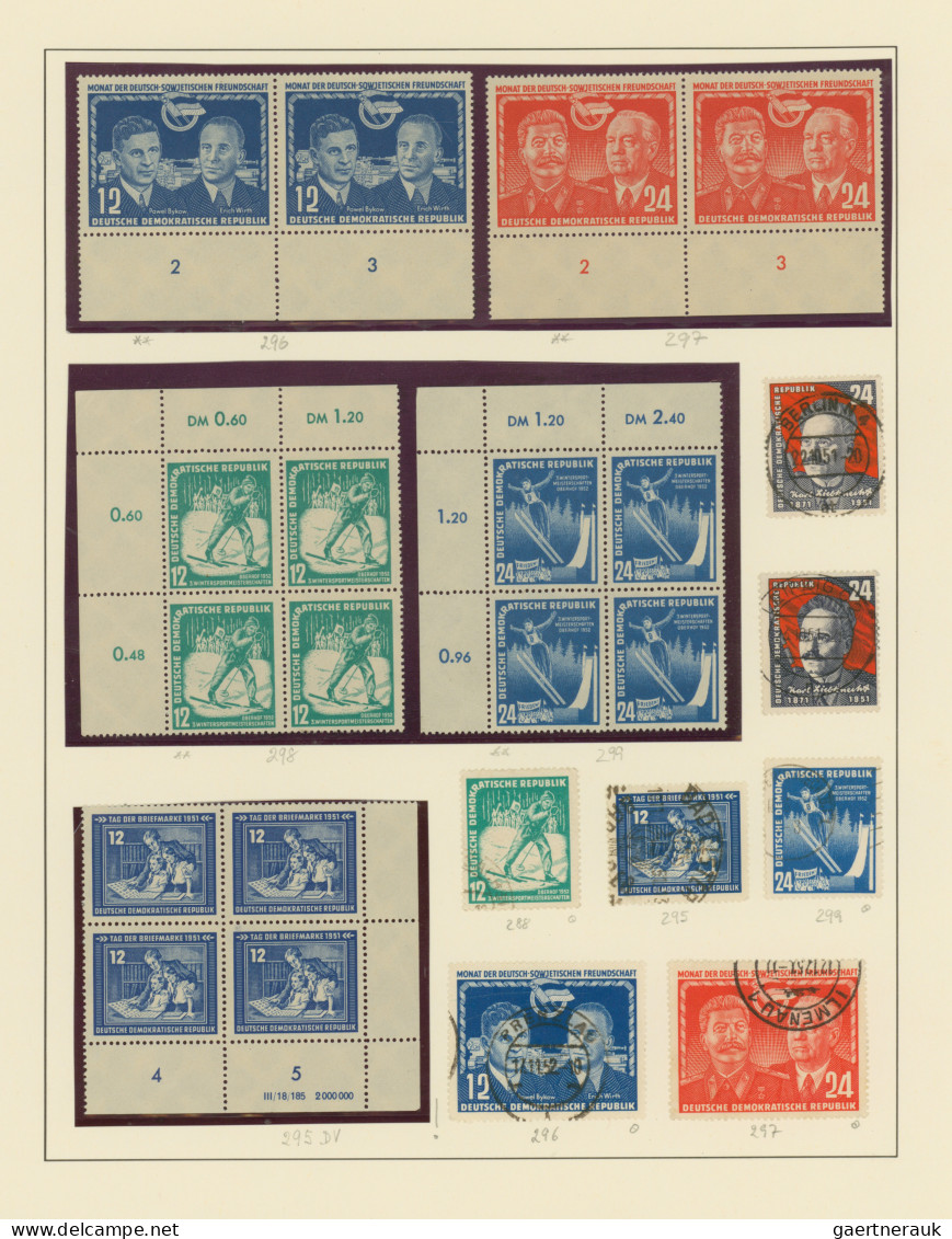 DDR: 1949/1990, 4 Lindner-Dualalben Mit Schöner Markensammlung In BEIDEN Erhaltu - Collections