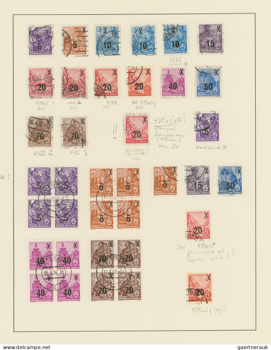 DDR: 1949/1990, 4 Lindner-Dualalben mit schöner Markensammlung in BEIDEN Erhaltu