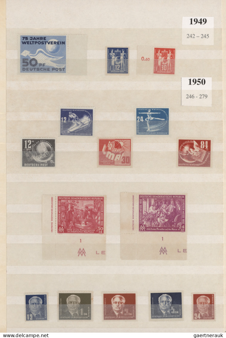 DDR: 1949/1990, Augenscheinlich überkomplette Postfrische Qualitäts-Sammlung In - Colecciones