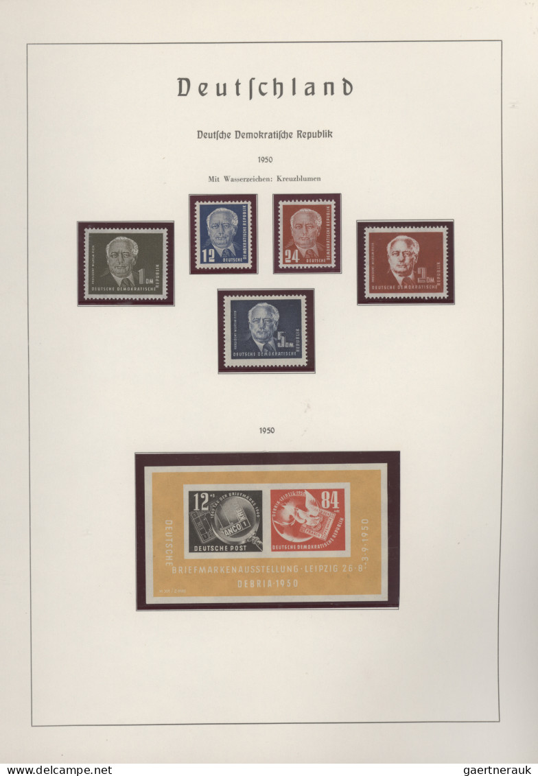 DDR: 1949/1990, In Den Hauptnummern Komplette Postfrische Sammlung In Vier Leuch - Colecciones