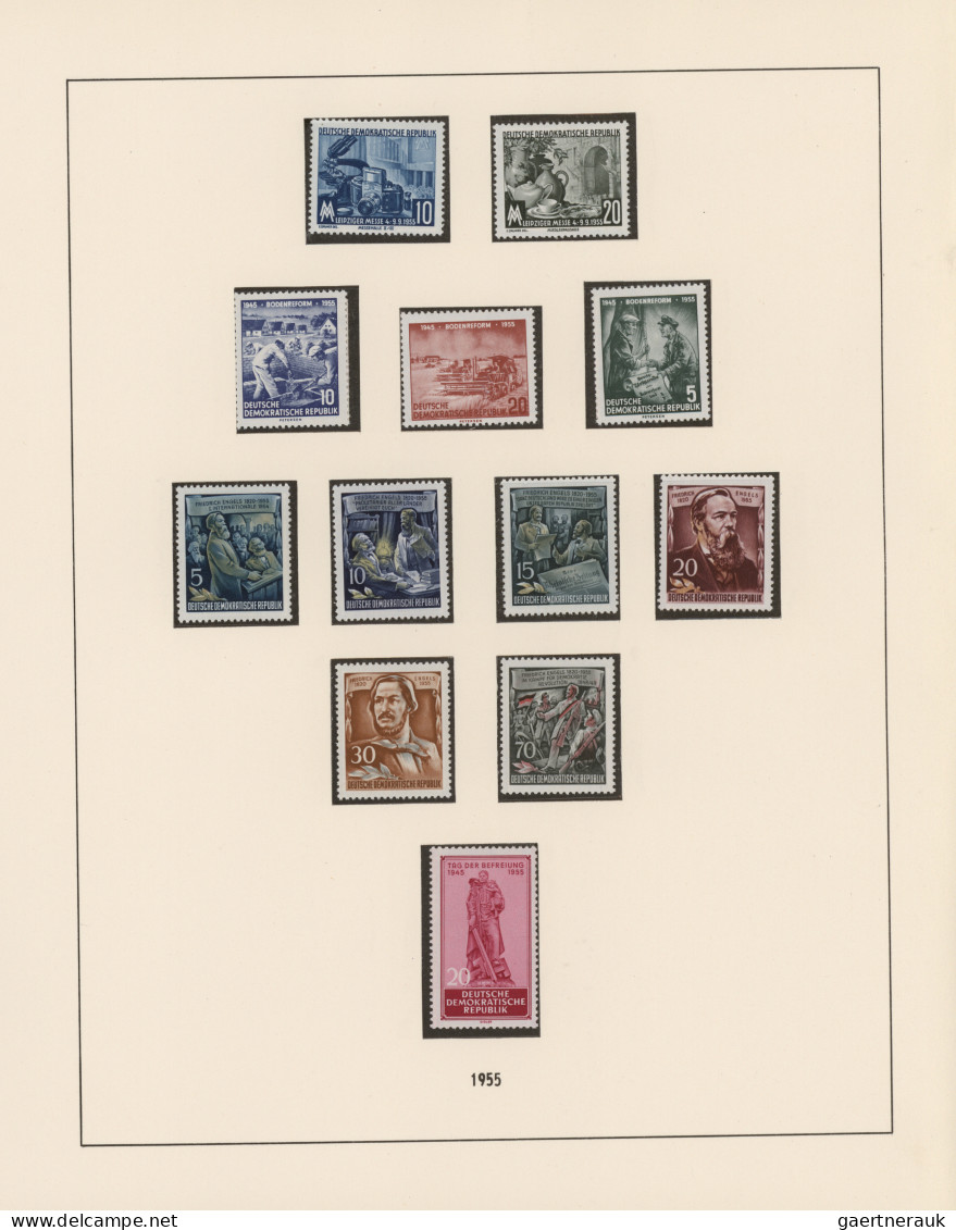 DDR: 1949/1990, postfrische DDR Sammlung in 4 Vordruckalben sauber gesammelt.