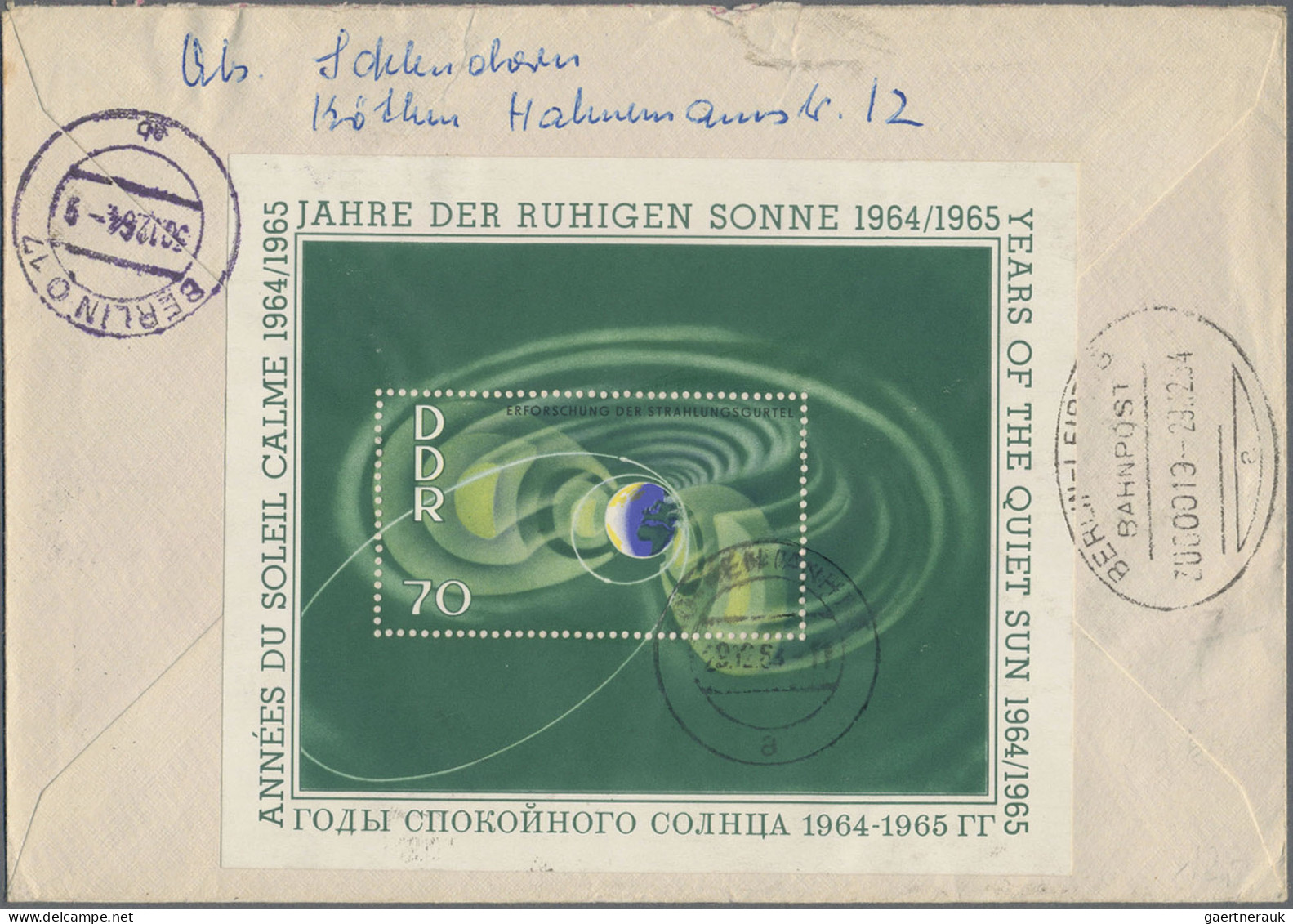 DDR: 1949/1990, umfangreicher Posten von ca. 1.360 Briefen und Karten in netter