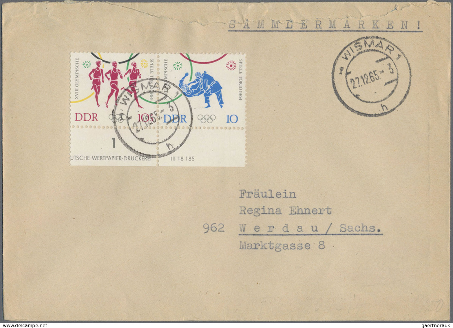 DDR: 1949/1990, umfangreicher Posten von ca. 1.360 Briefen und Karten in netter