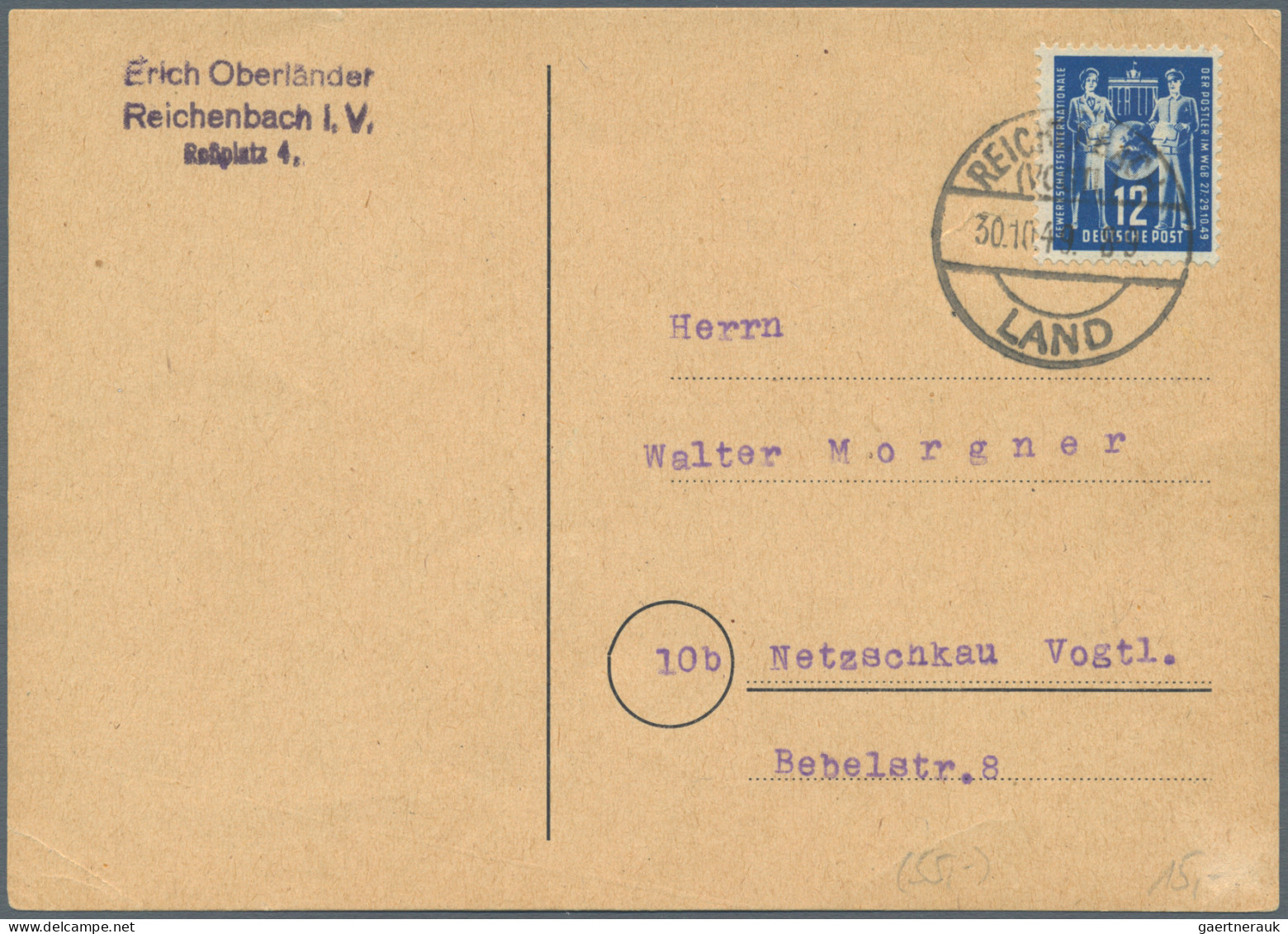 DDR: 1950/1956, Partie Von 14 Belegen, Teils Ein Wenig Spuren, Dabei U.a. MiNr. - Colecciones