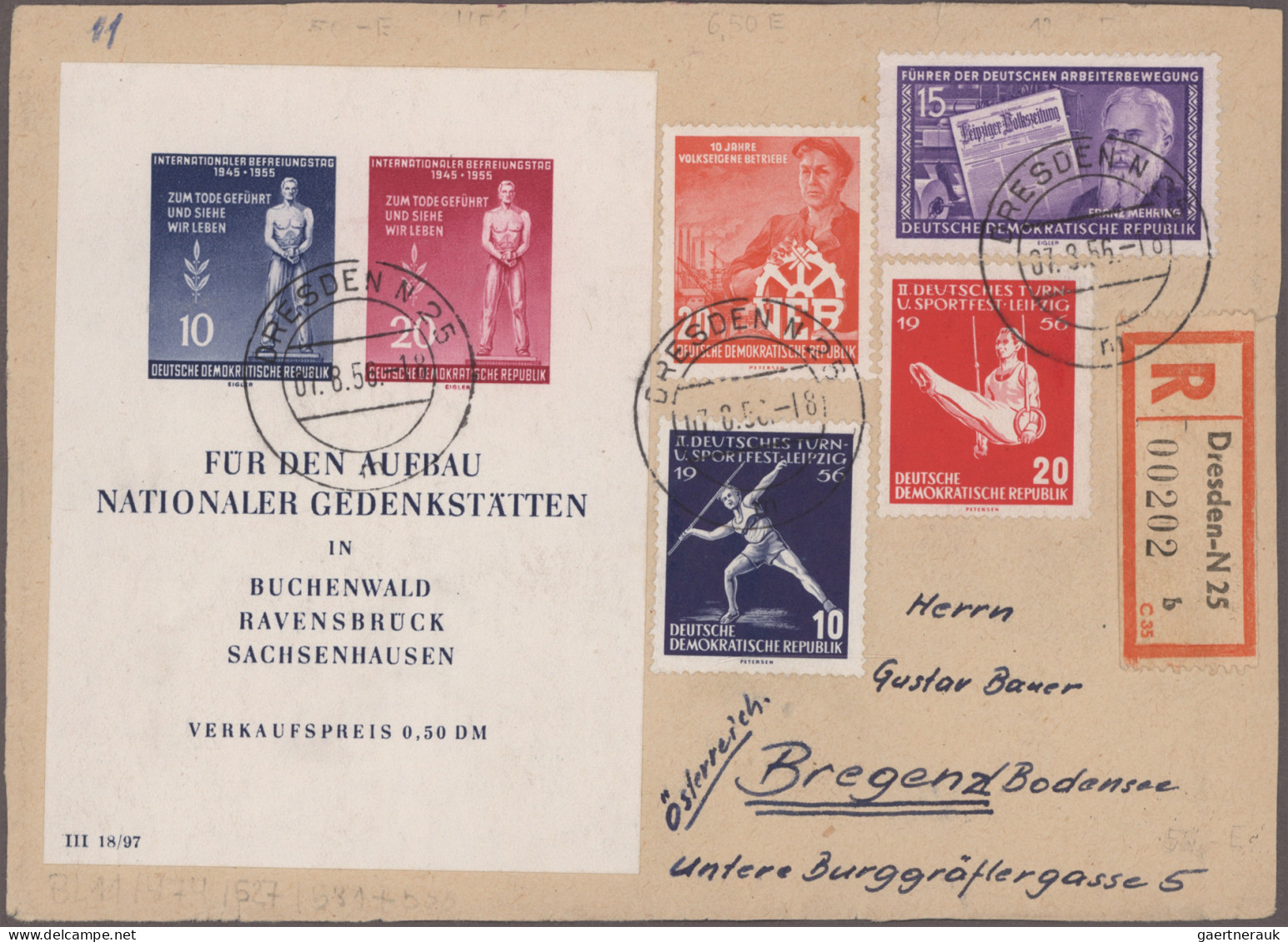DDR: 1950/1990, Vielseitiger Bestand Von Ca. 800 Briefen, Karten, Ganzsachen (un - Colecciones