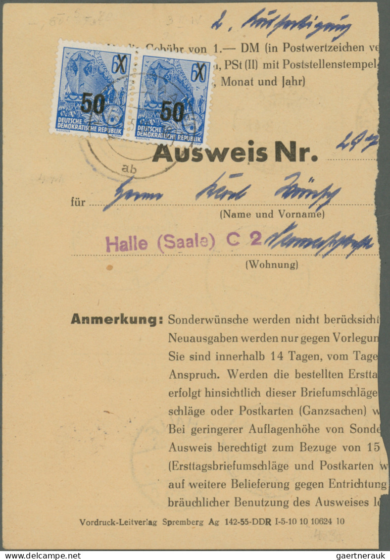 DDR: 1953/1957, Fünfjahrplan (Odr./Bdr./Aufdrucke), vielseitige Partie von ca. 2